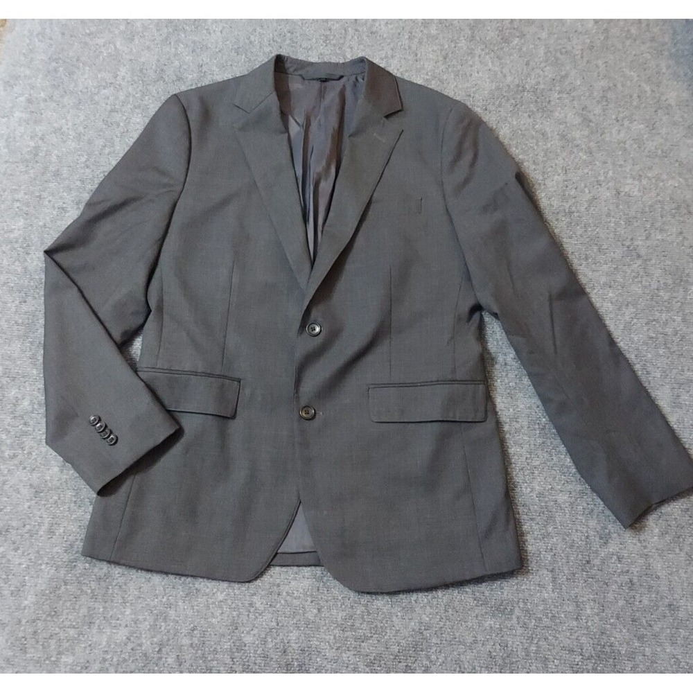 Bonobos Blazer Men 40 Regular Gray Slim Fit Jacket Sportcoat Wool Blend Business